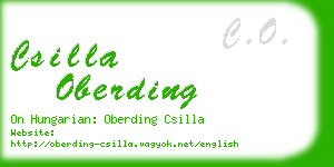 csilla oberding business card